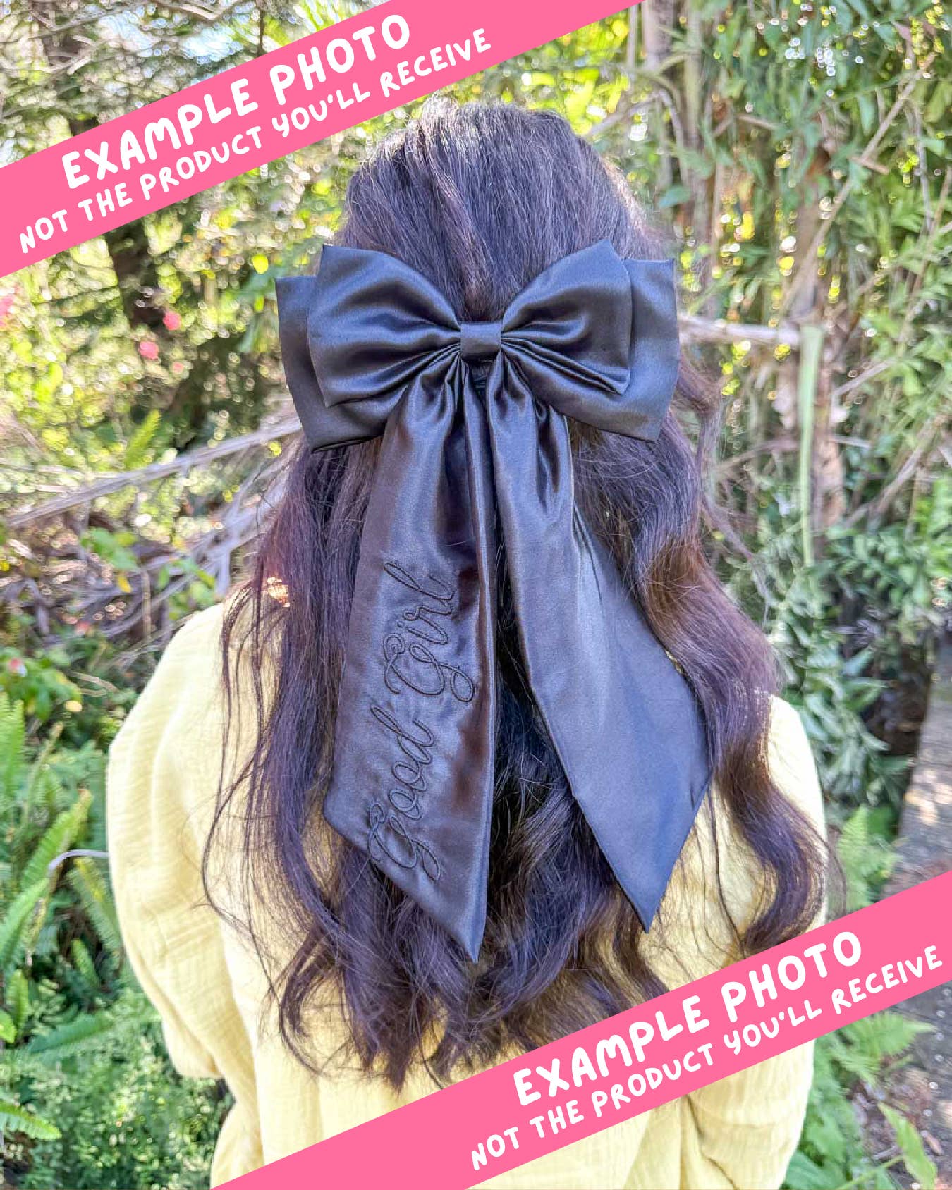 Sword Hair Bow Clip | Embroidered Bookish Satin Bow