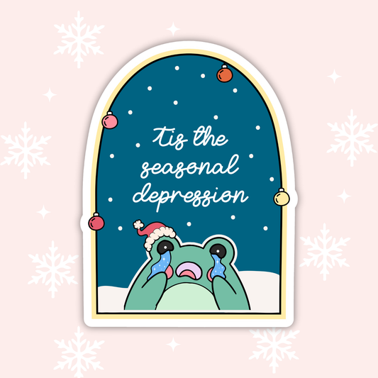 Tis The Seasonal Depression Vinyl StickerÂ
