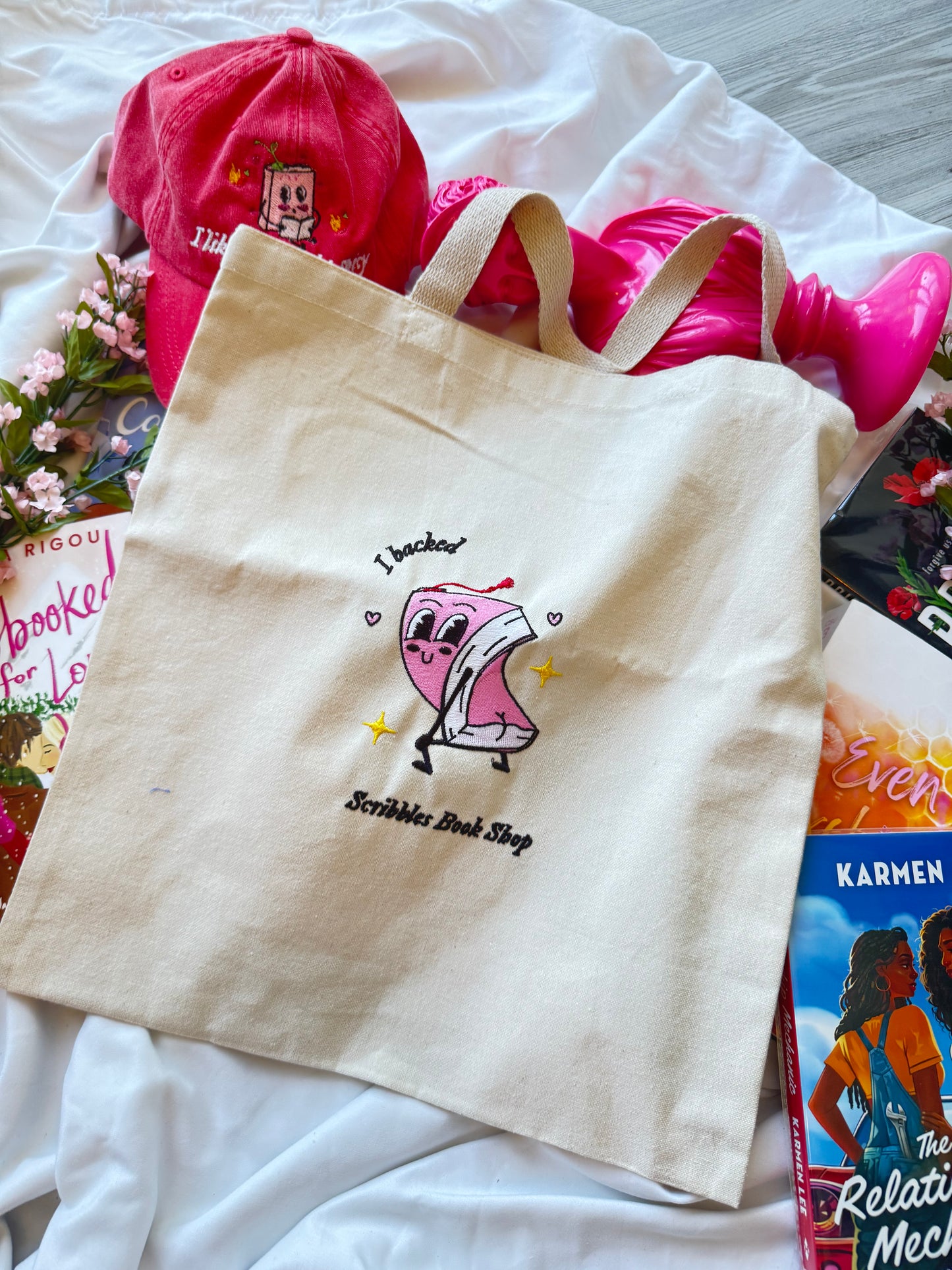 Scribbles Embroidered Tote-bag