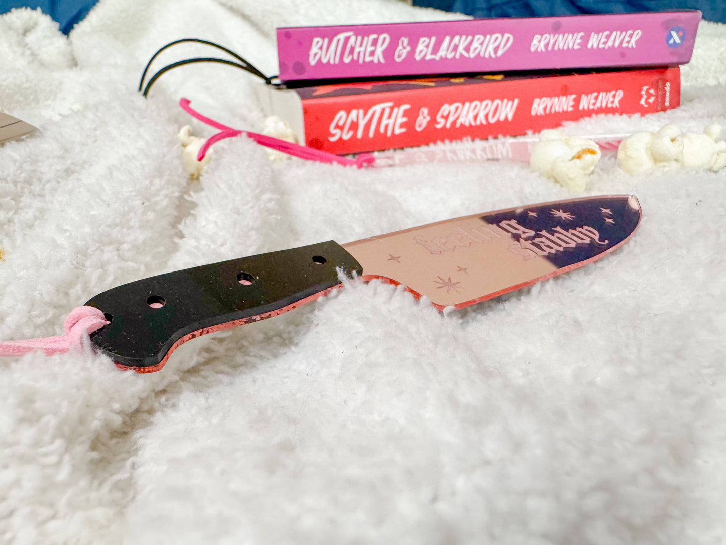 Feeling Stabby - Blush Mirror Knife Bookmark