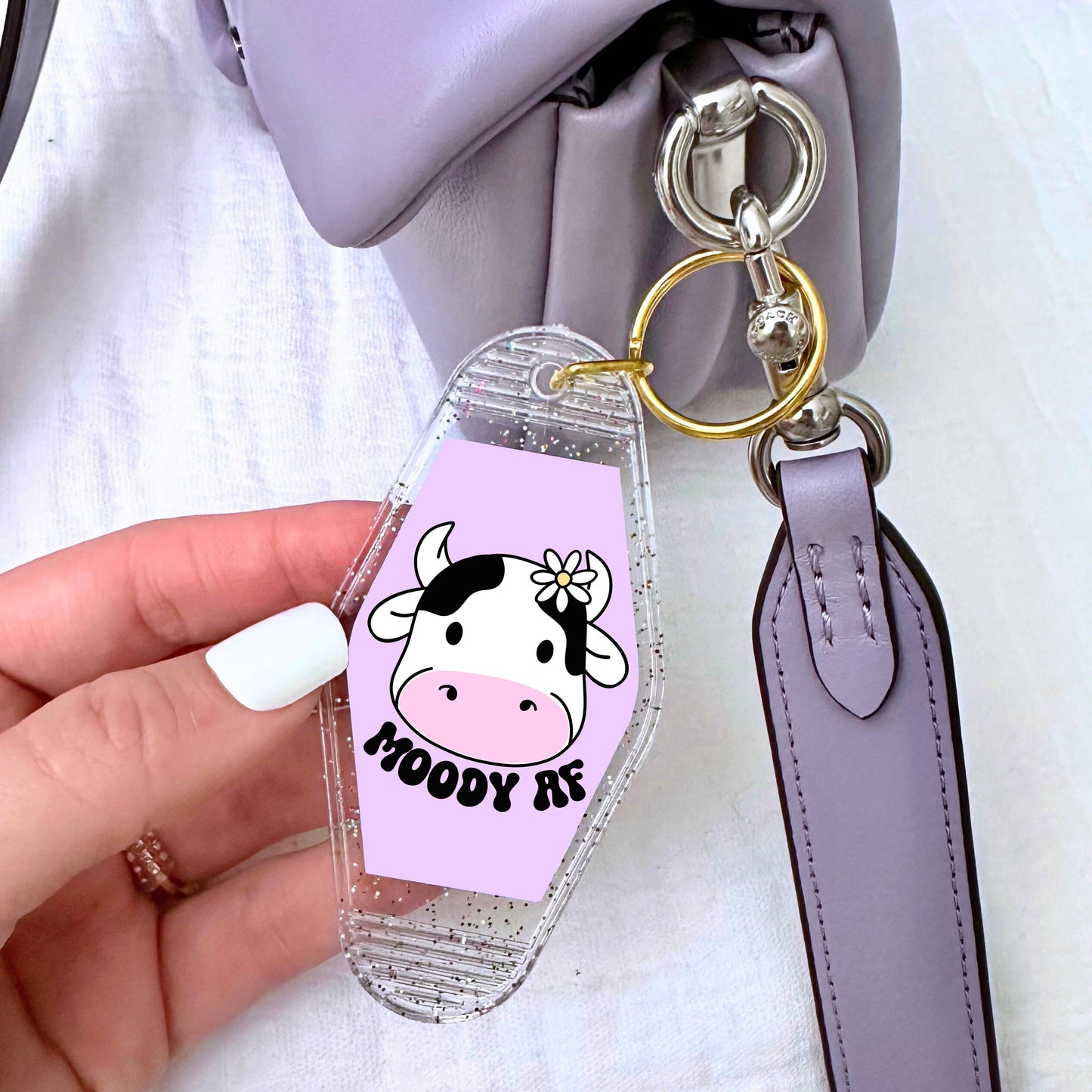 'Moody AF' Motel Keychain