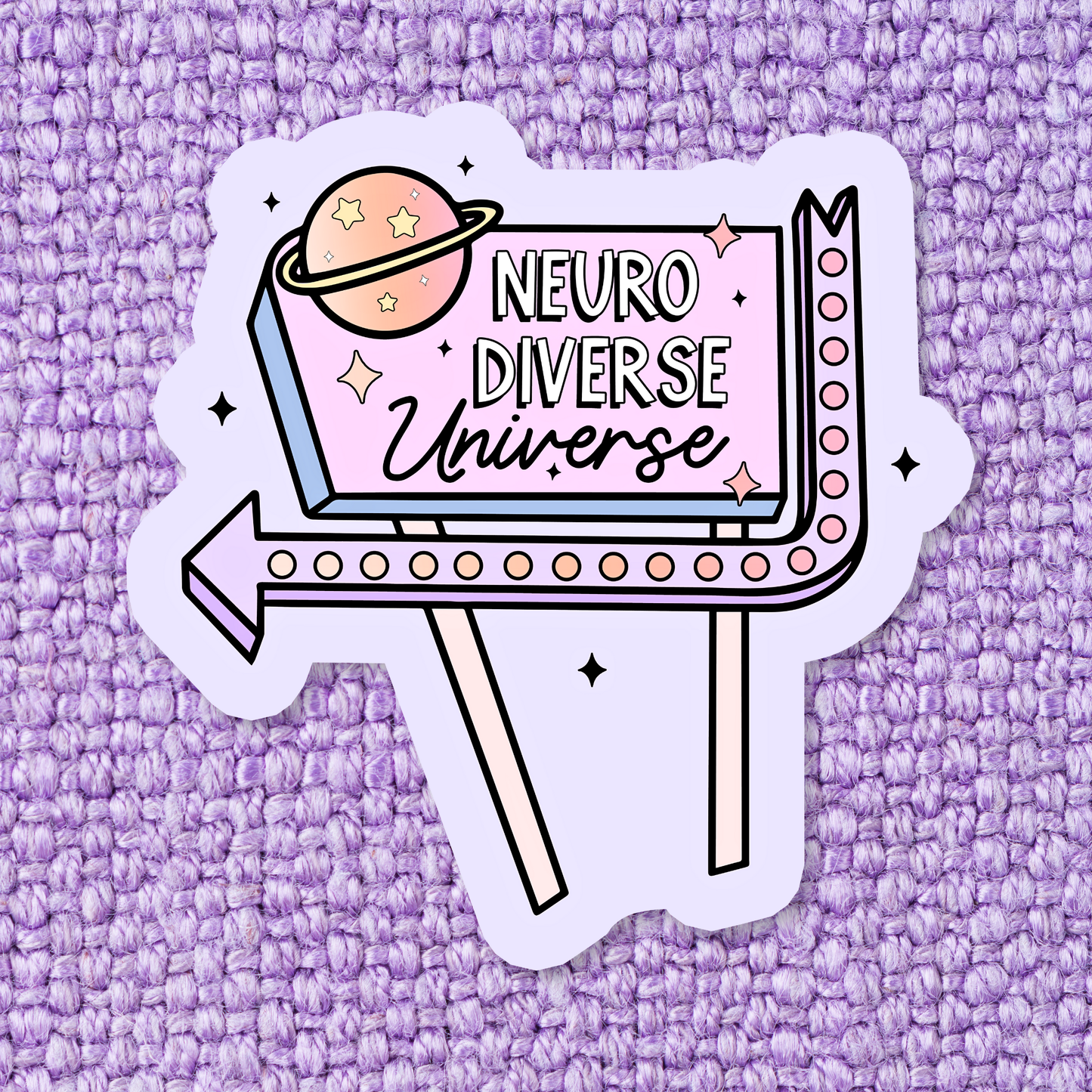 Neurodivergent Universe Waterproof Vinyl Sticker