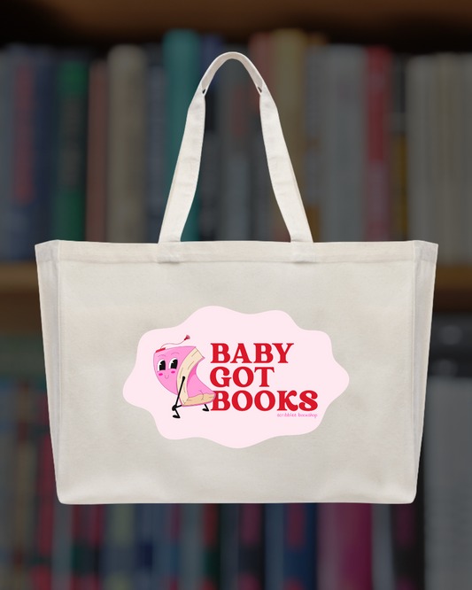 Baby Got Books Scribbles Tote Bag