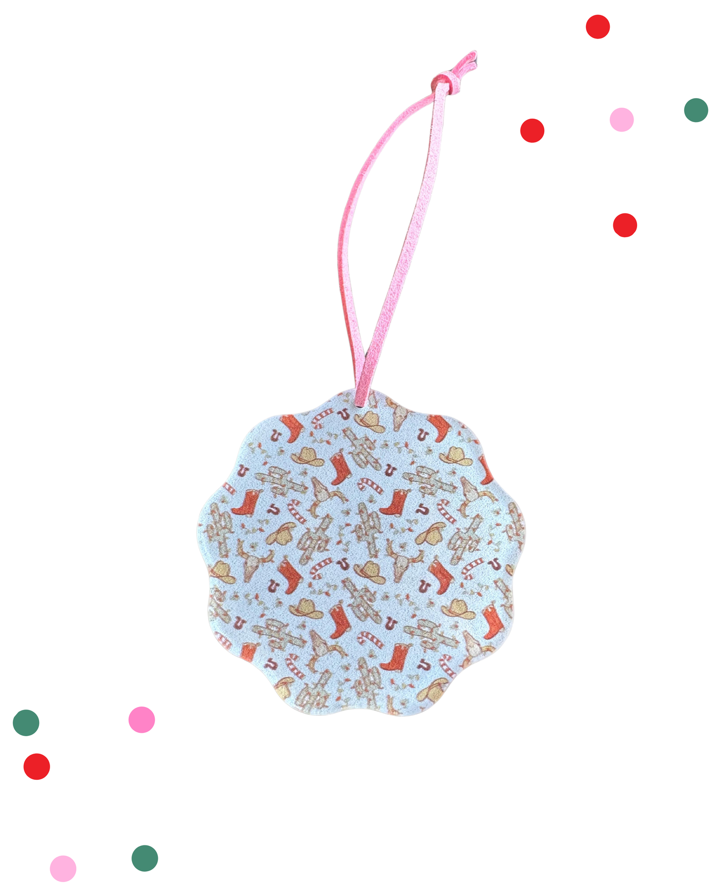 Christmas Cowboy Acrylic Ornament