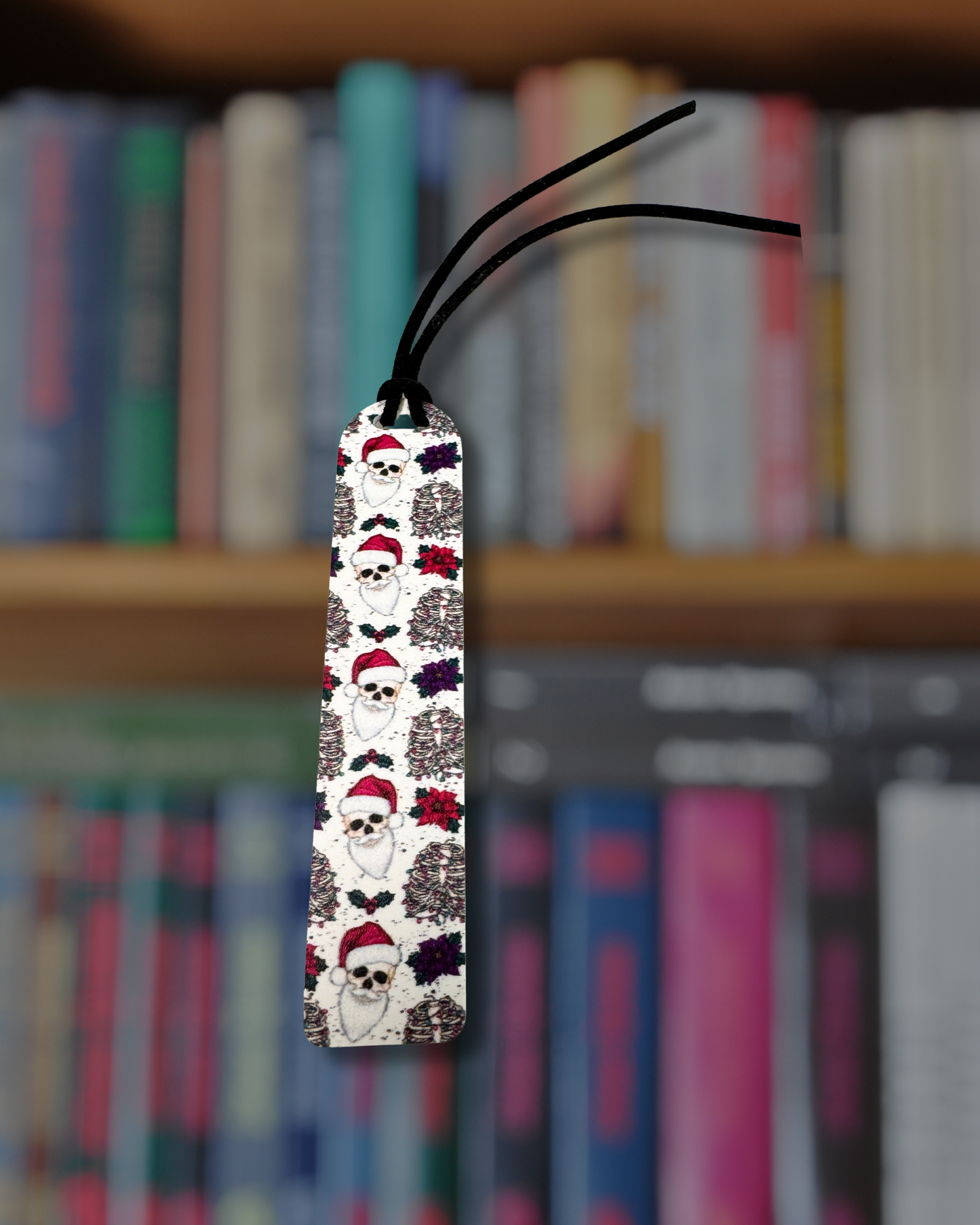 Skull Santa Mini Acrylic Bookmark