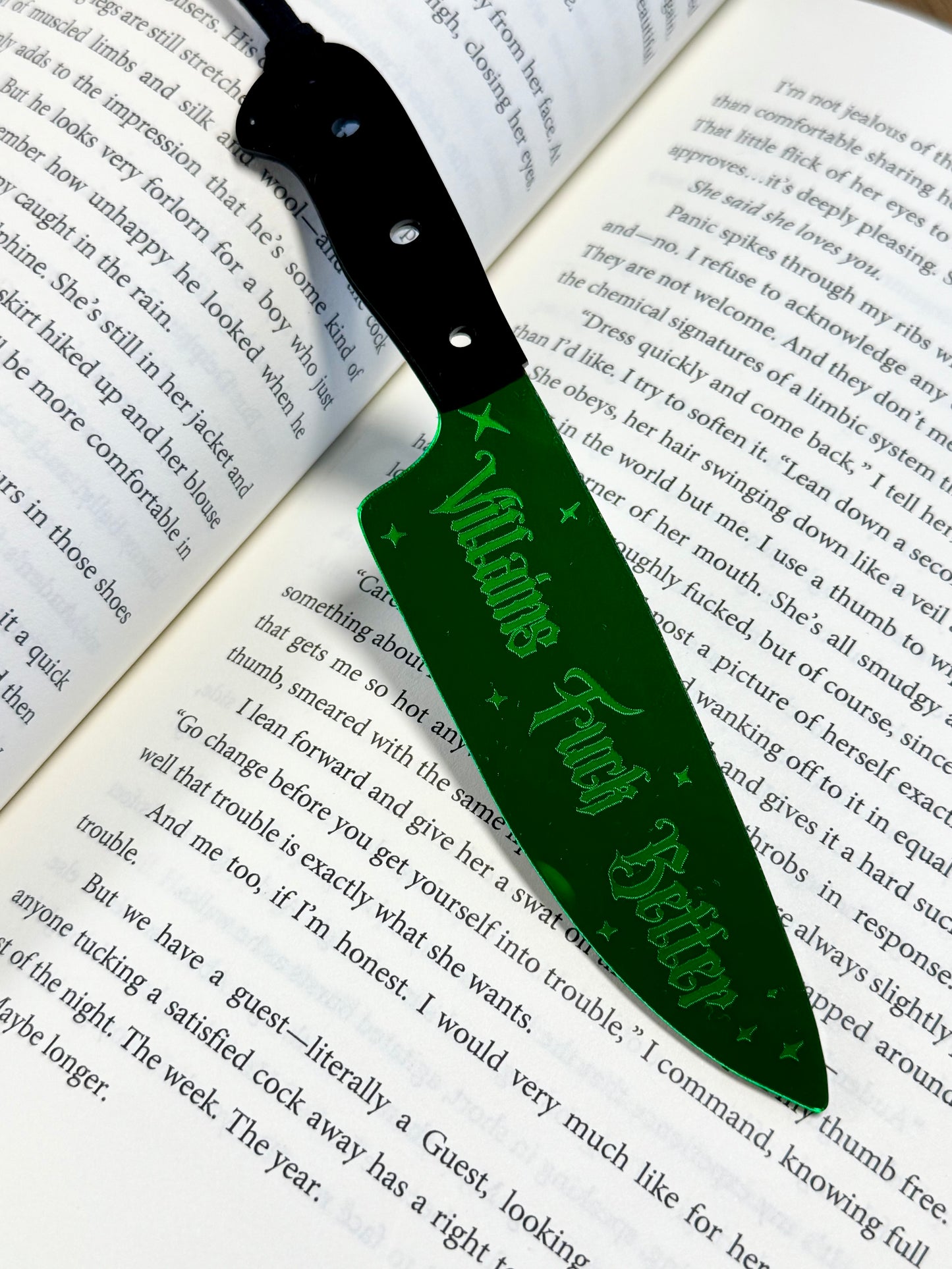 Villains Fuck Better - Mirrored Knife Bookmark