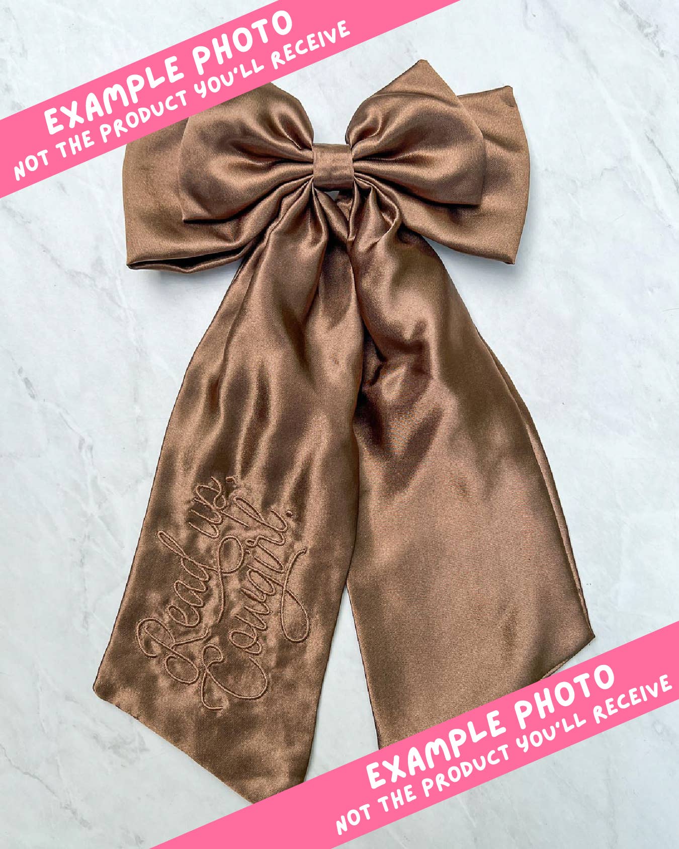 Sword Hair Bow Clip | Embroidered Bookish Satin Bow
