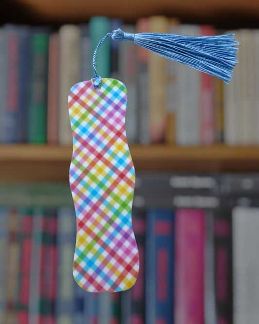 Rainbow Gingham Bookmark