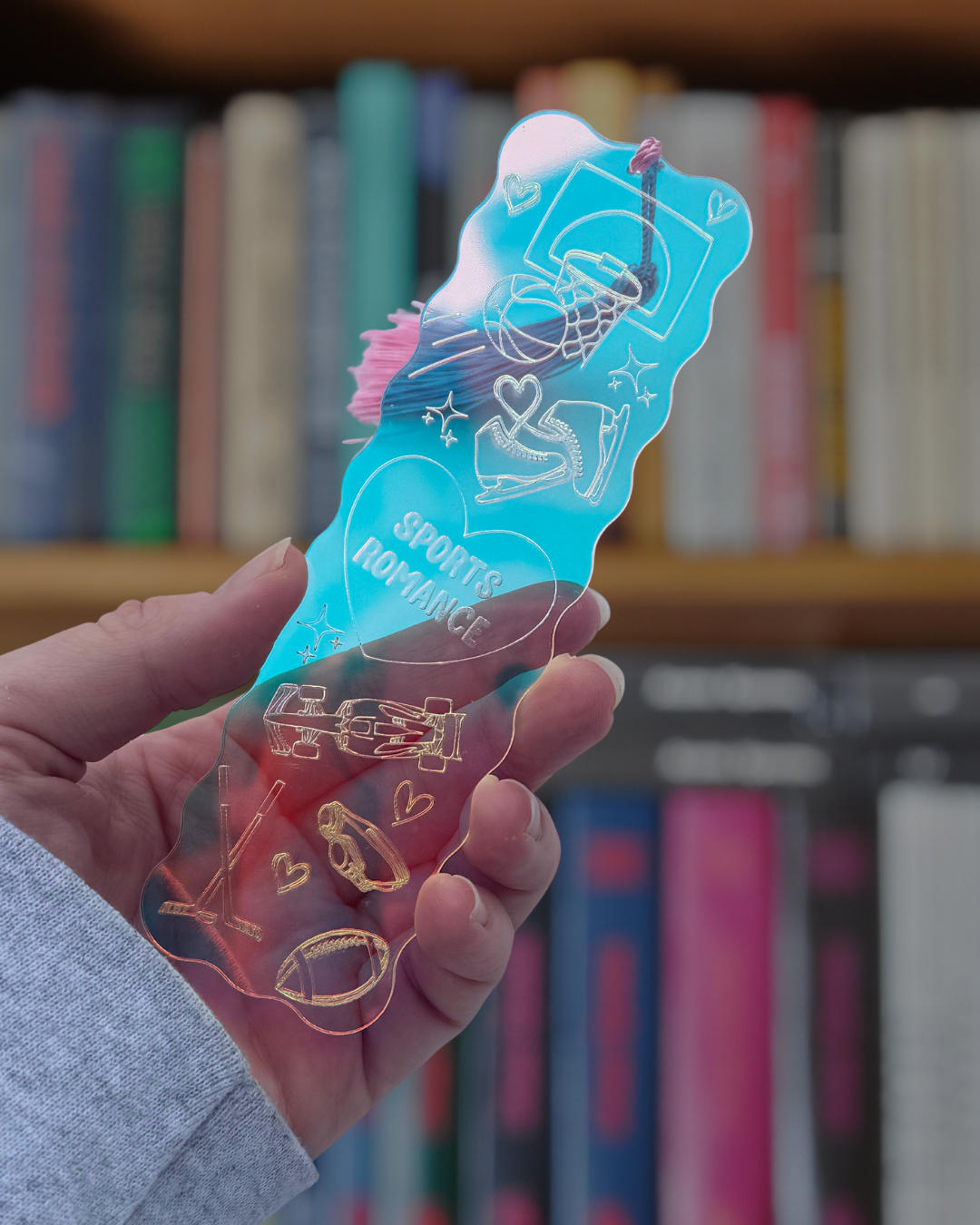 Sports Romance Acrylic Bookmark