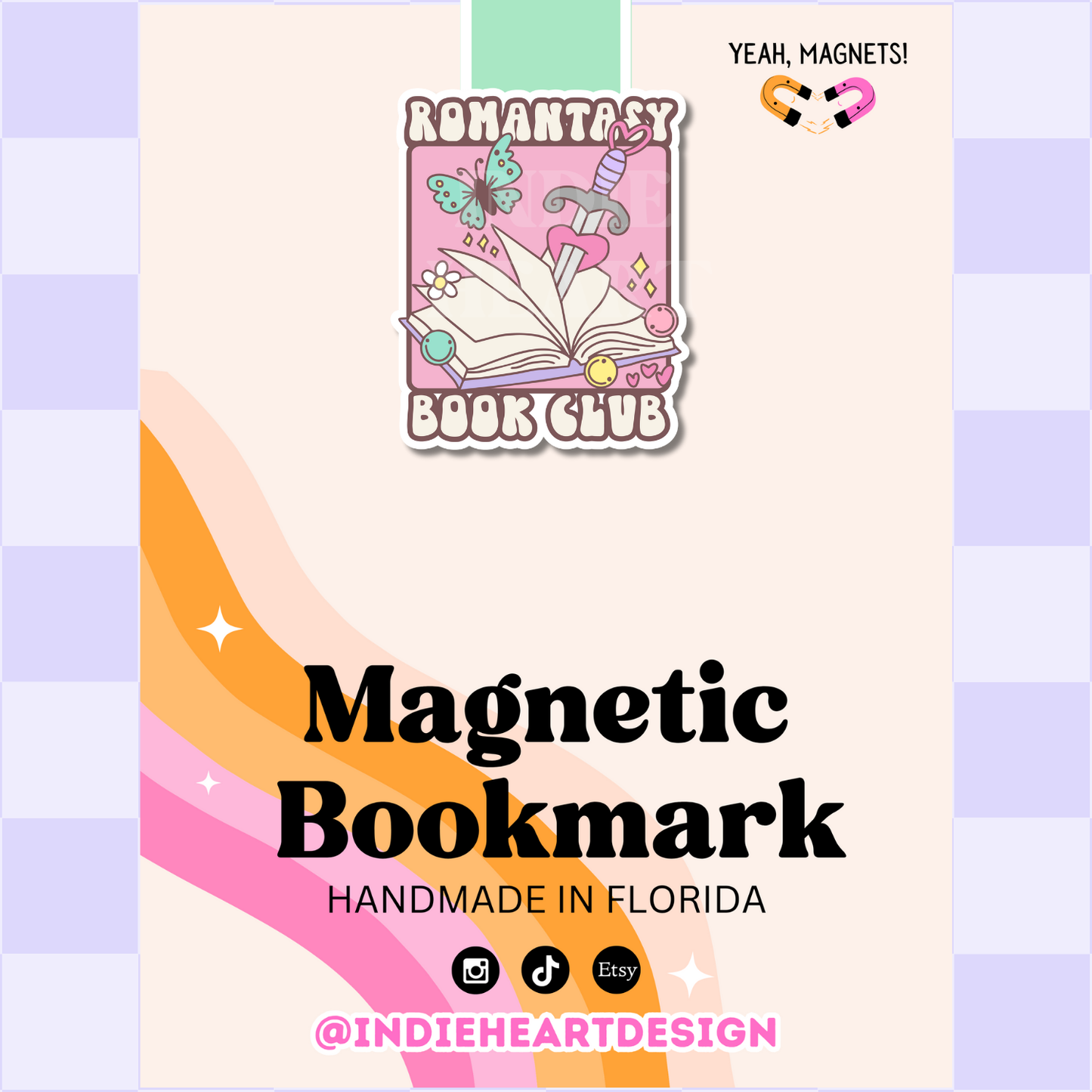 Romantasy Book Club (Pink) | Magnetic Bookmark