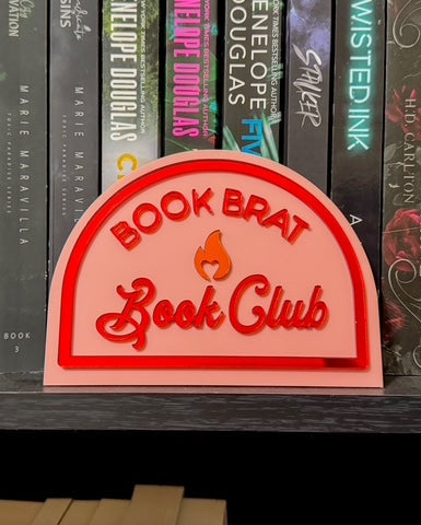 Book Brat Book Club - Acrylic Shelf Sign