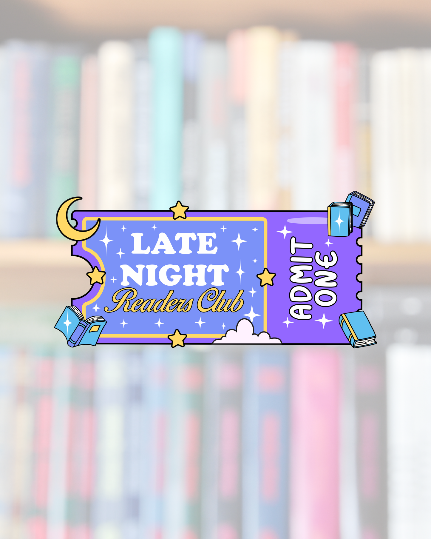 Late Night Readers Club Sticker