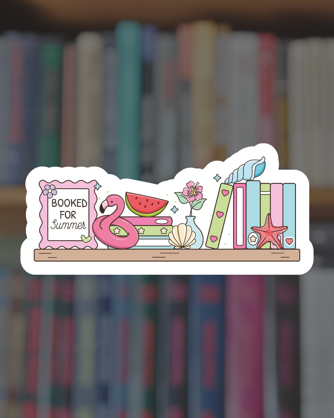 Booked for Summer Sticker