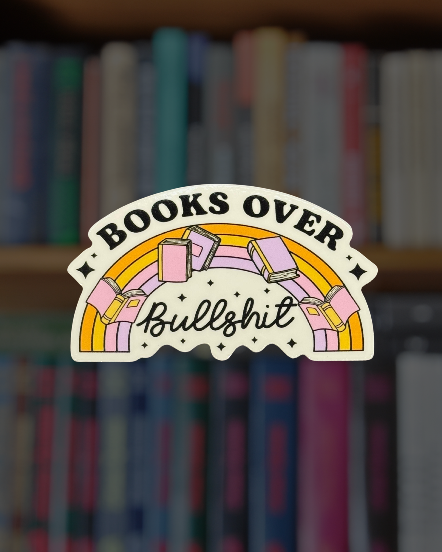 Books Over Bullshit Sticker