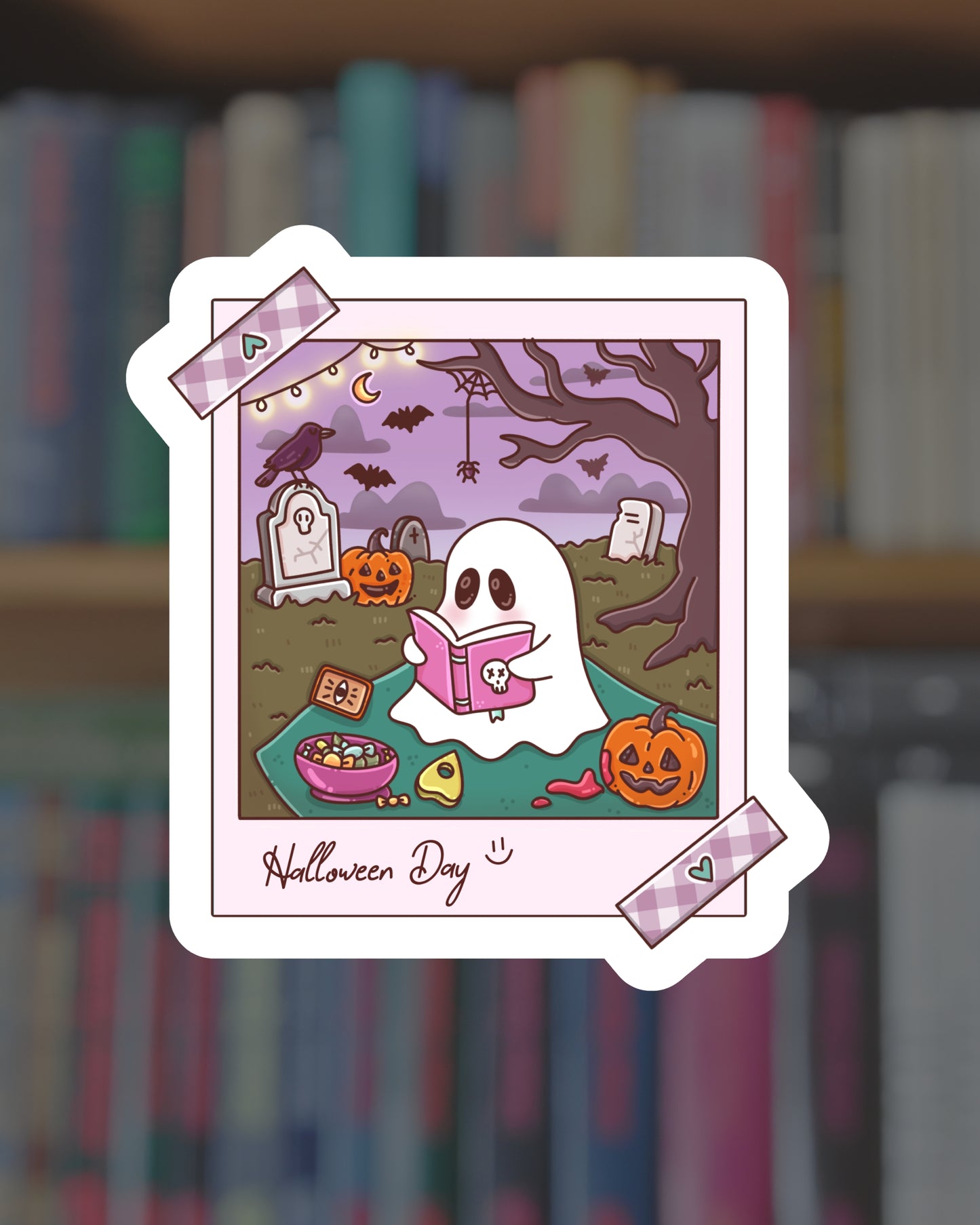 Halloween Ghost Scene Sticker