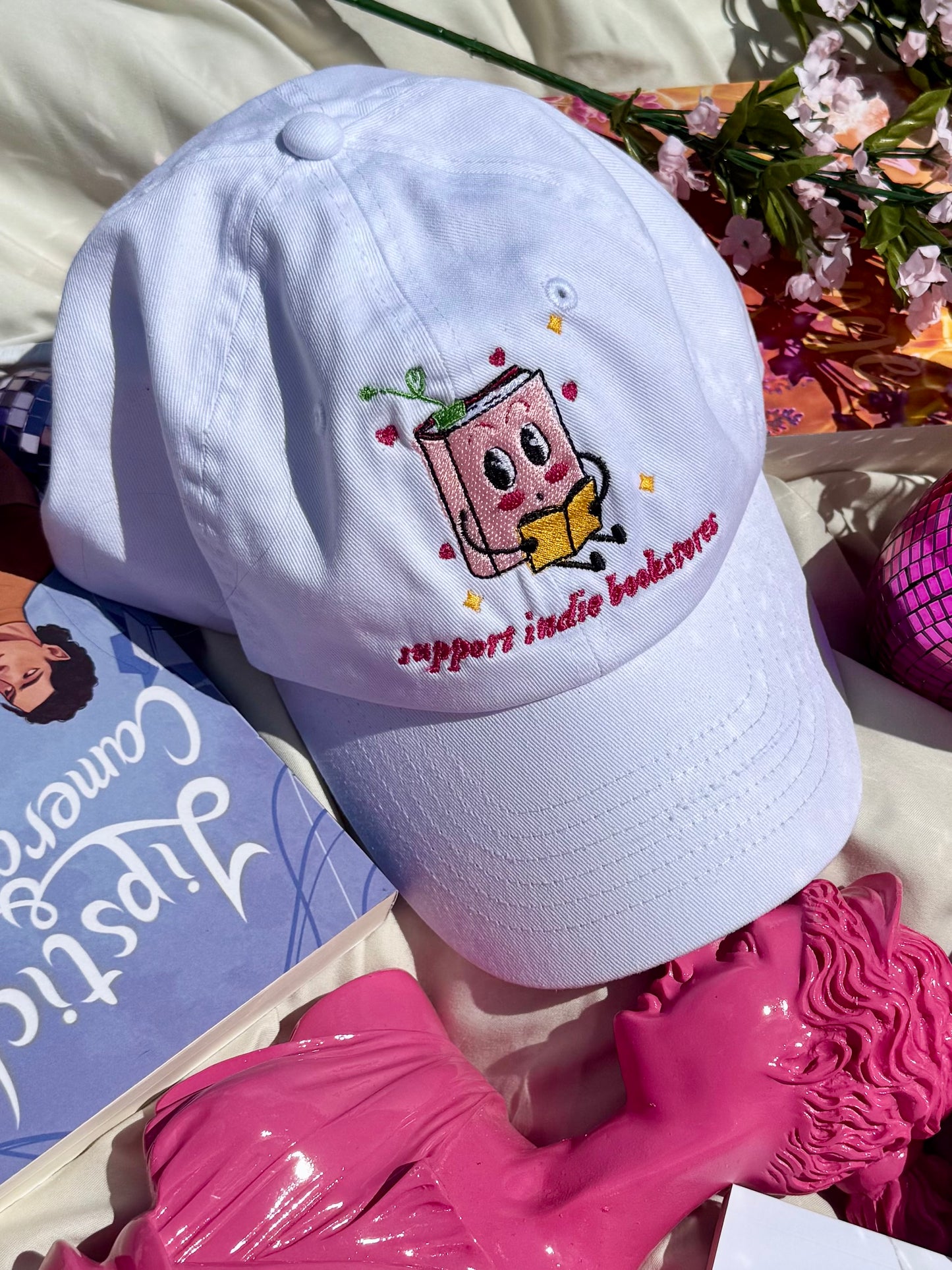 'Support Indie Bookstores/Authors' Embroidered Hat