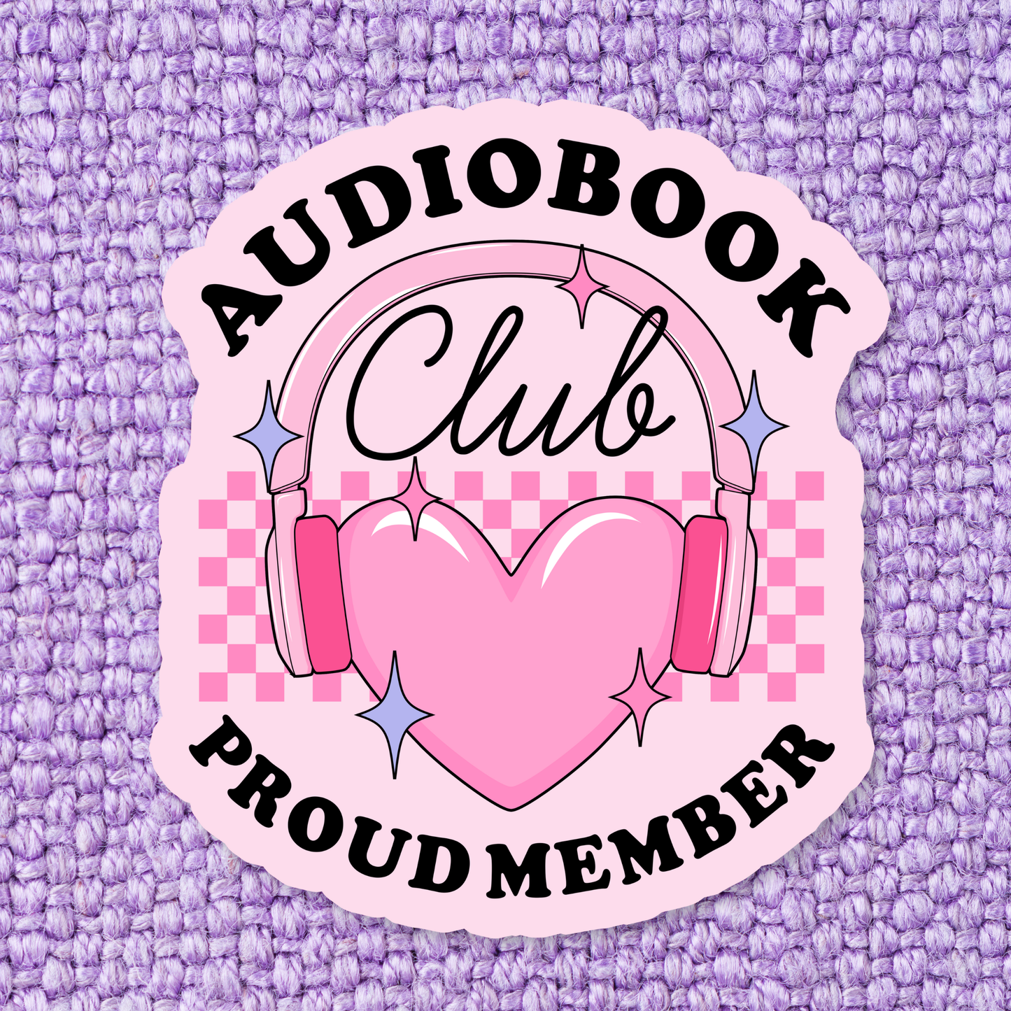 'Audiobook Club Proud Member' Waterproof Vinyl Sticker