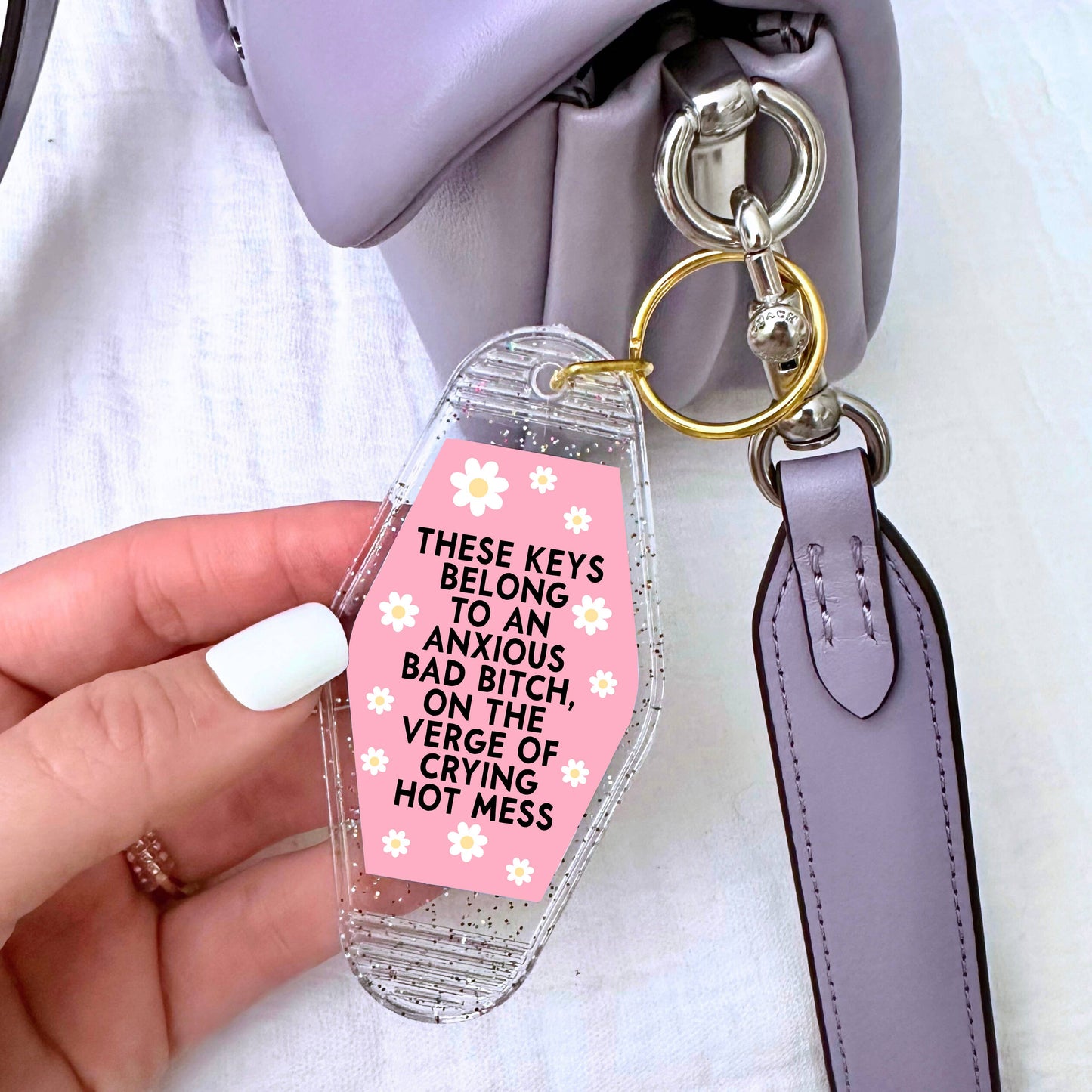 'Anxious Bad Bitch' Motel Keychain