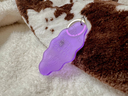 Dibs on the Cowboy - Purple Acrylic Keychain