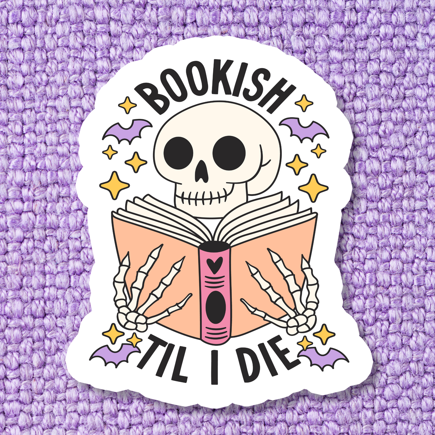 'Bookish Til I Die'Waterproof Vinyl Sticker