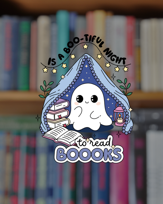 It's a Boo-tiful Night to Read Books Sticker