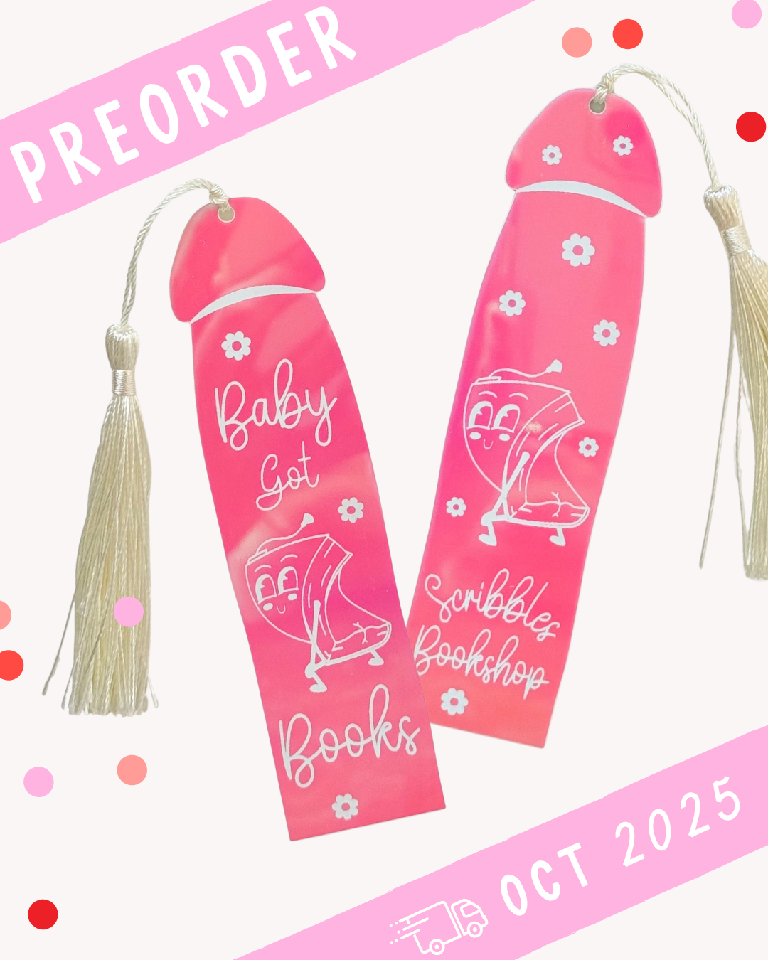 [Preorder] Baby Got Books Cockmark Bookmark