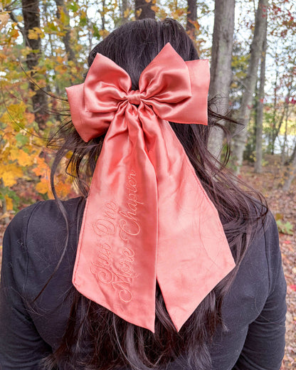 One More Chapter Hair Bow Clip | Bookish Satin Bow