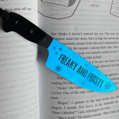Freaky and Frosty (Bold) - Mirrored Knife Bookmark