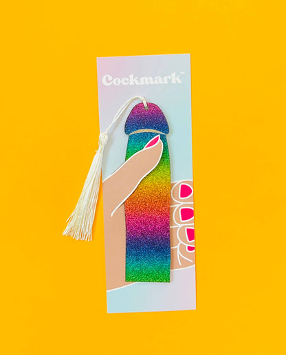 Rainbow Cockmark® Glitter Bookmark