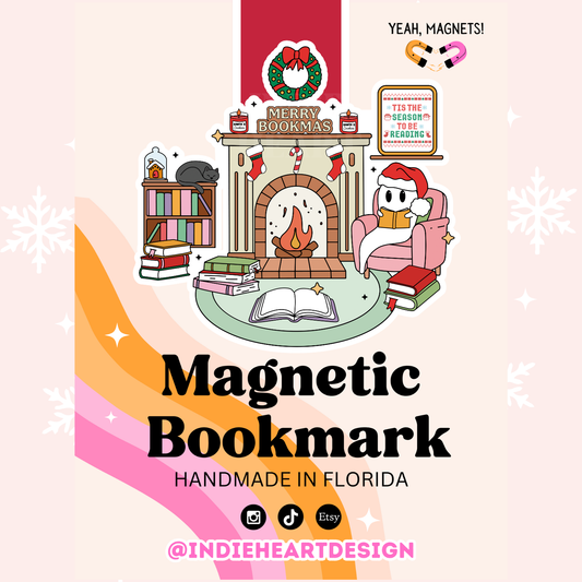 Merry Bookmas Ghost Reader Magnetic Bookmark