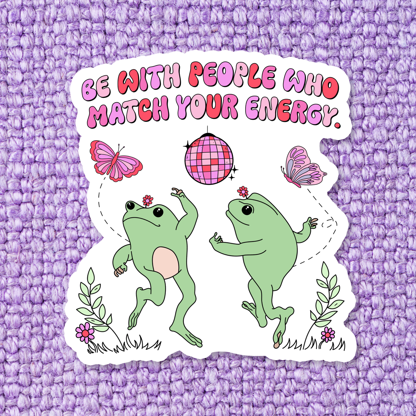 Frog Funny Mental Health Waterproof Vinyl Sticker