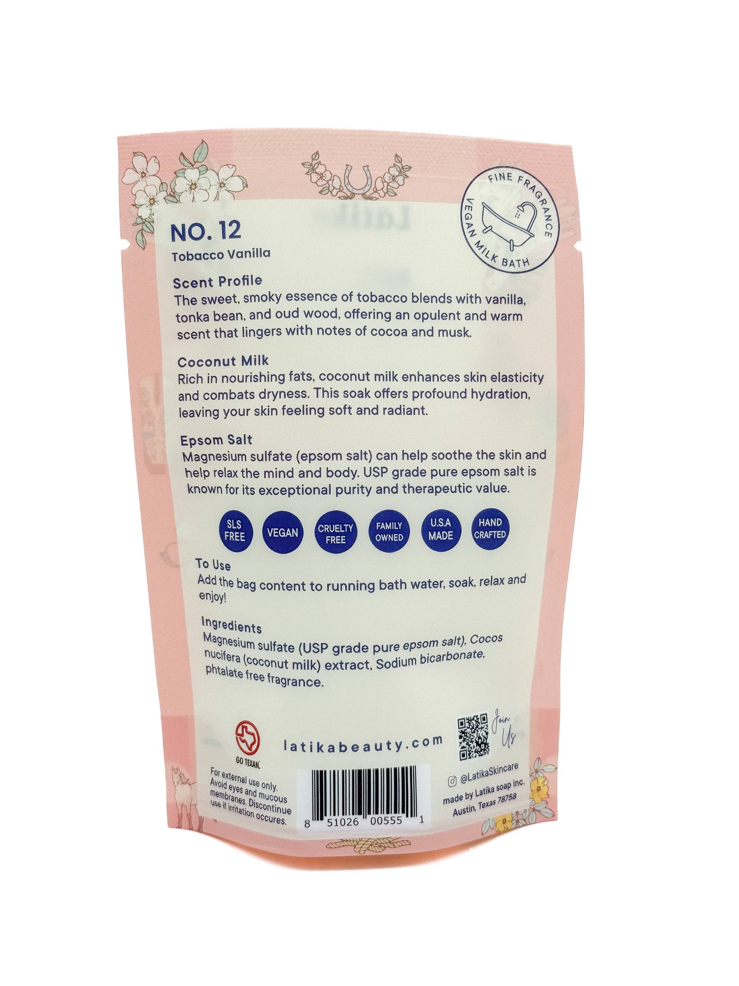 Tobacco-Vanilla – Vegan Milk Bath Soak 🐎🎄Christmas Gift