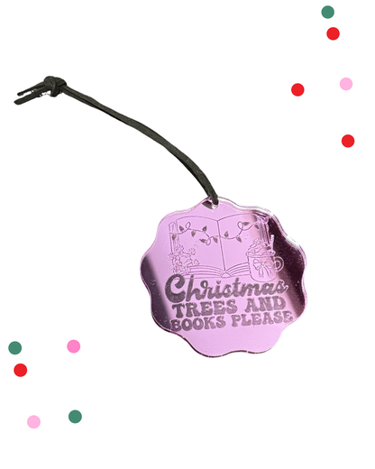 Christmas Trees and Books Please Ornament