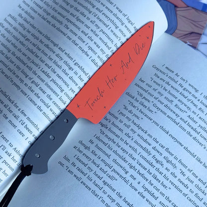 Don't Hate Me, Turns Me On - Mirrored Knife Bookmark