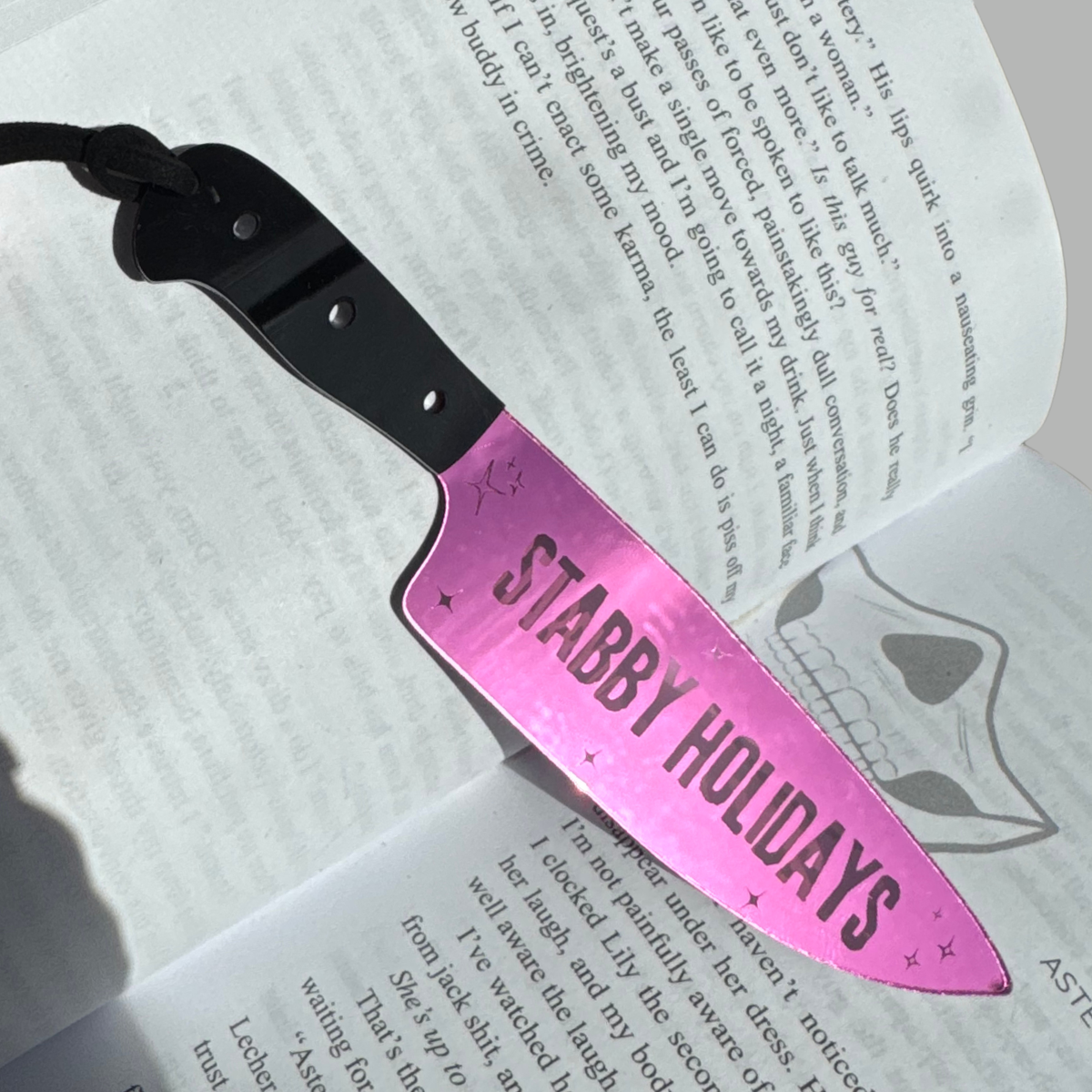 Stabby Holidays (Bold) - Mirrored Knife Bookmark