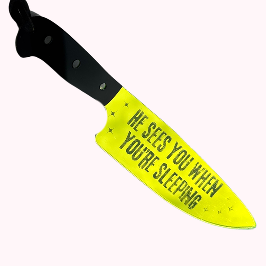 He See's You When You're Sleeping - Mirrored Knife Bookmark