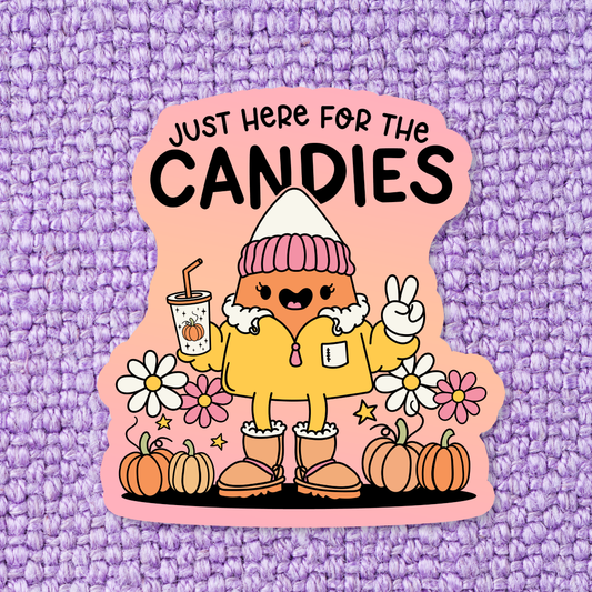 'Candy Corn' Waterproof Vinyl Sticker