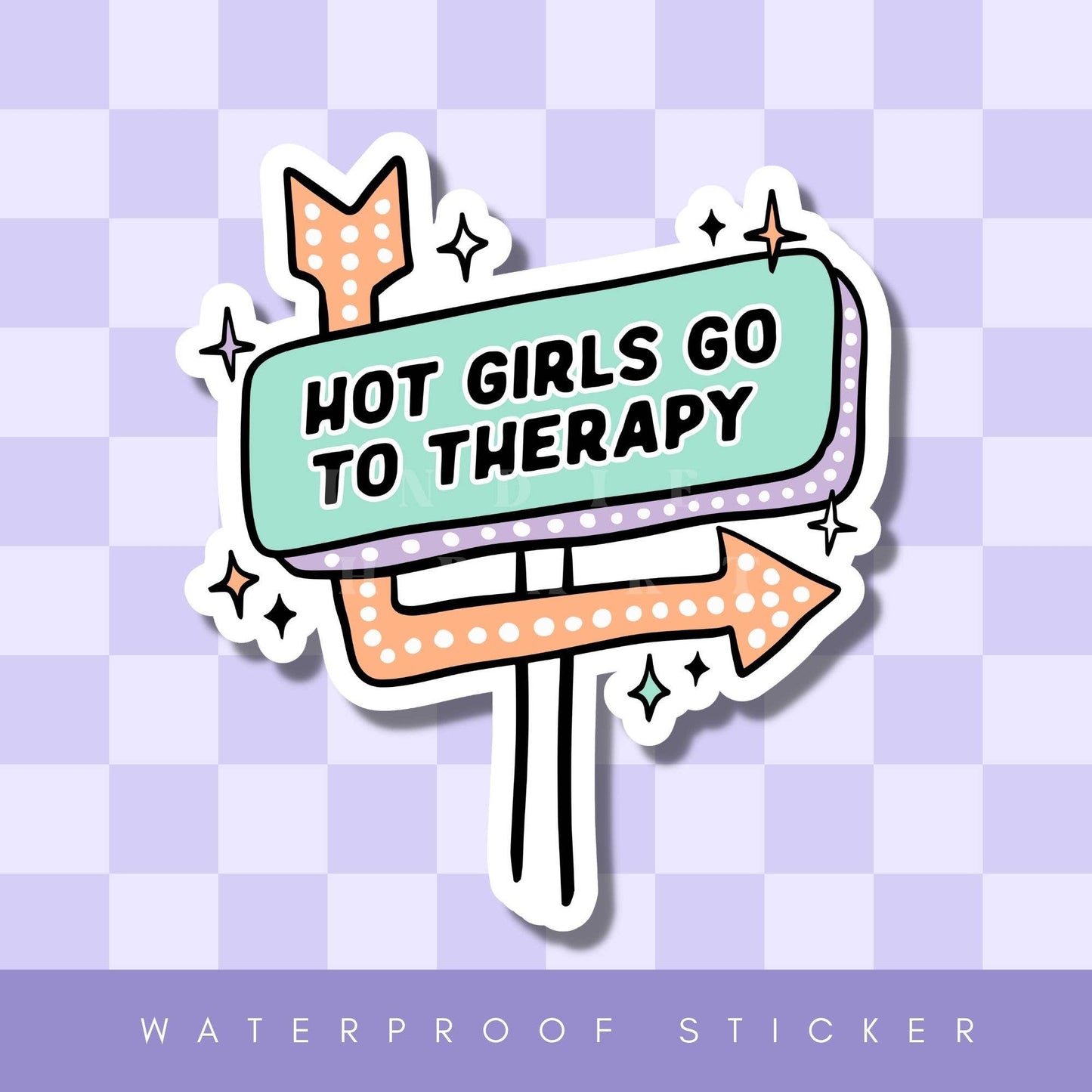 Hot Girls Go To Therapy Vinyl Sticker