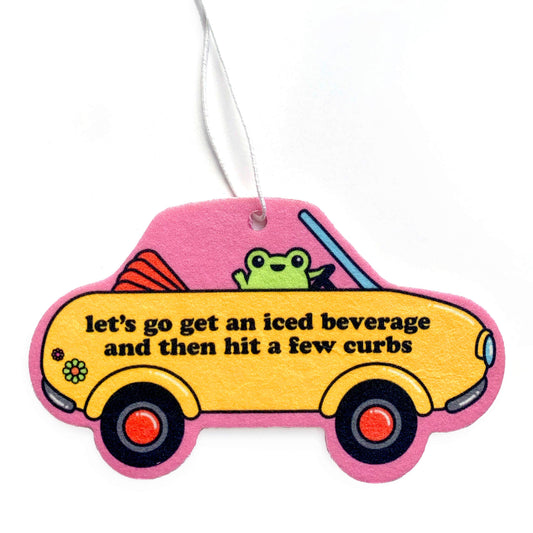 Bad Driver Frog Hit Curbs Strawberry Scented Air Freshener