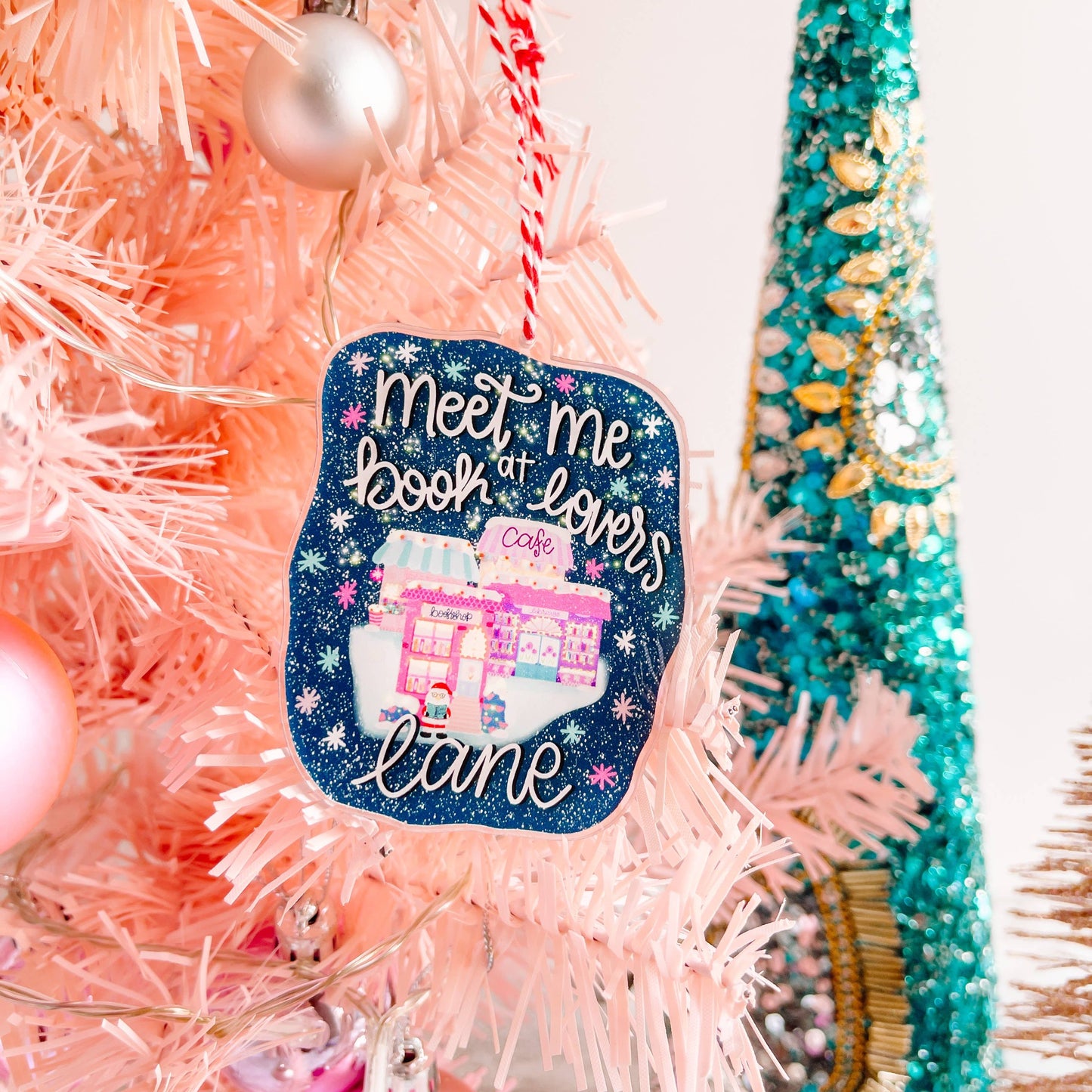 Meet Me at Book Lovers Lane Christmas Ornament