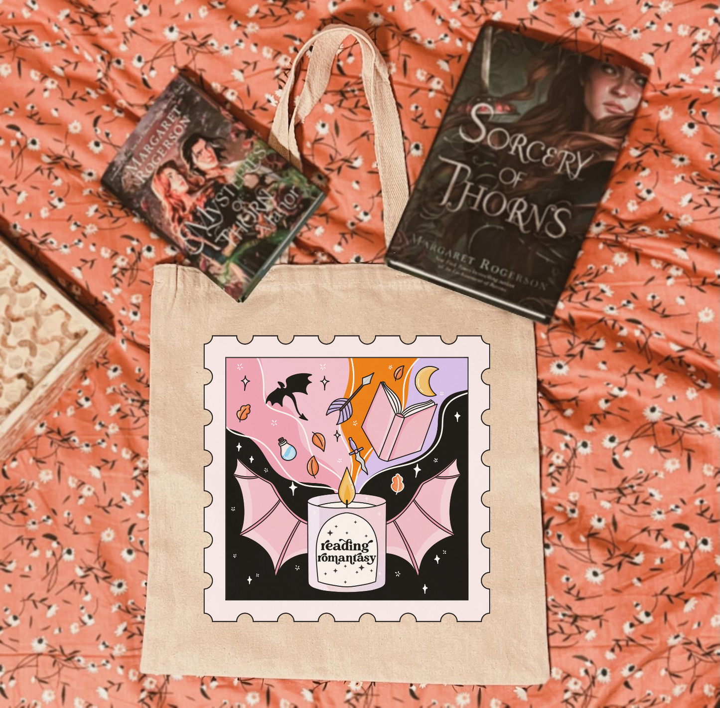 'Reading Romantasy' Tote Bag