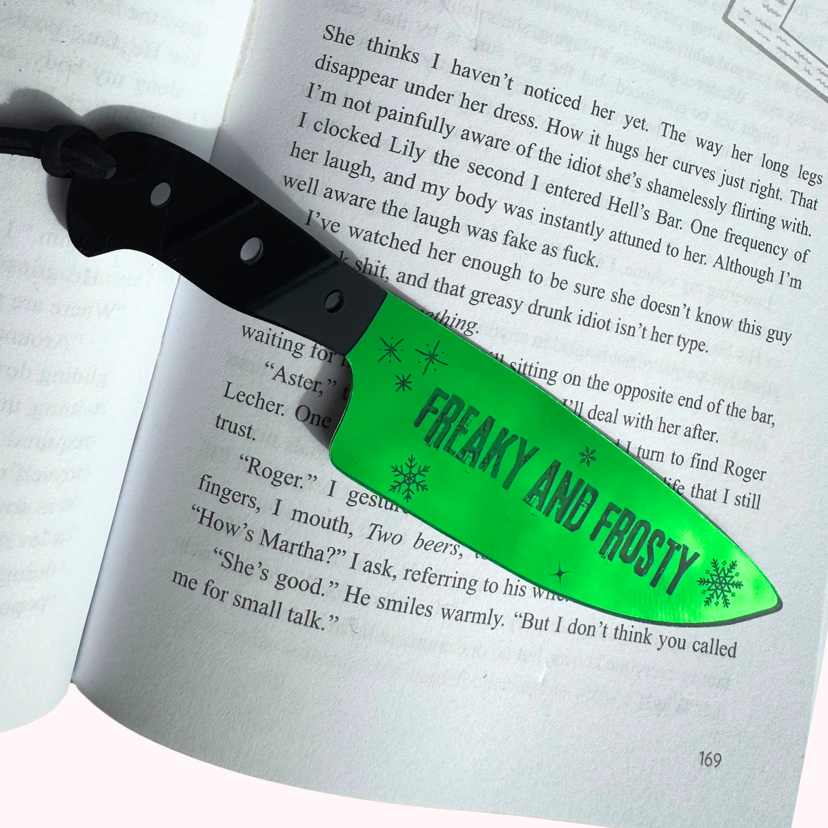 Freaky and Frosty (Bold) - Mirrored Knife Bookmark