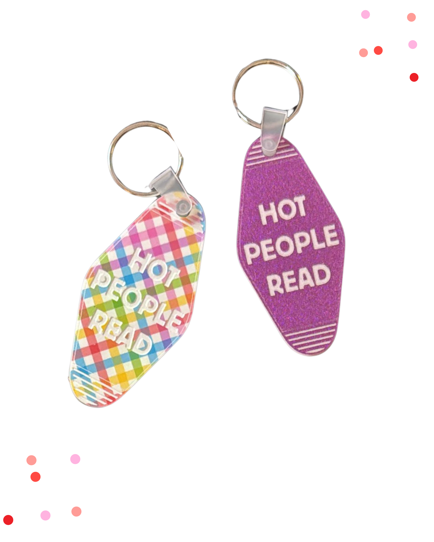 Hot People Read Keychain