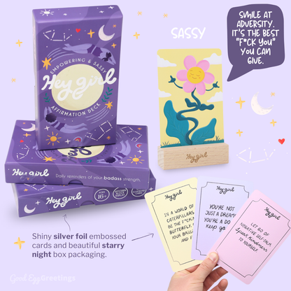 'Hey Girl' Sassy Affirmation Cards