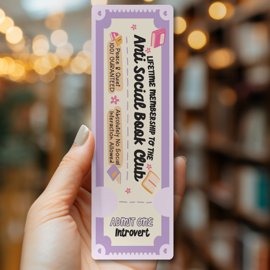 Anti Social Book Club Bookmark