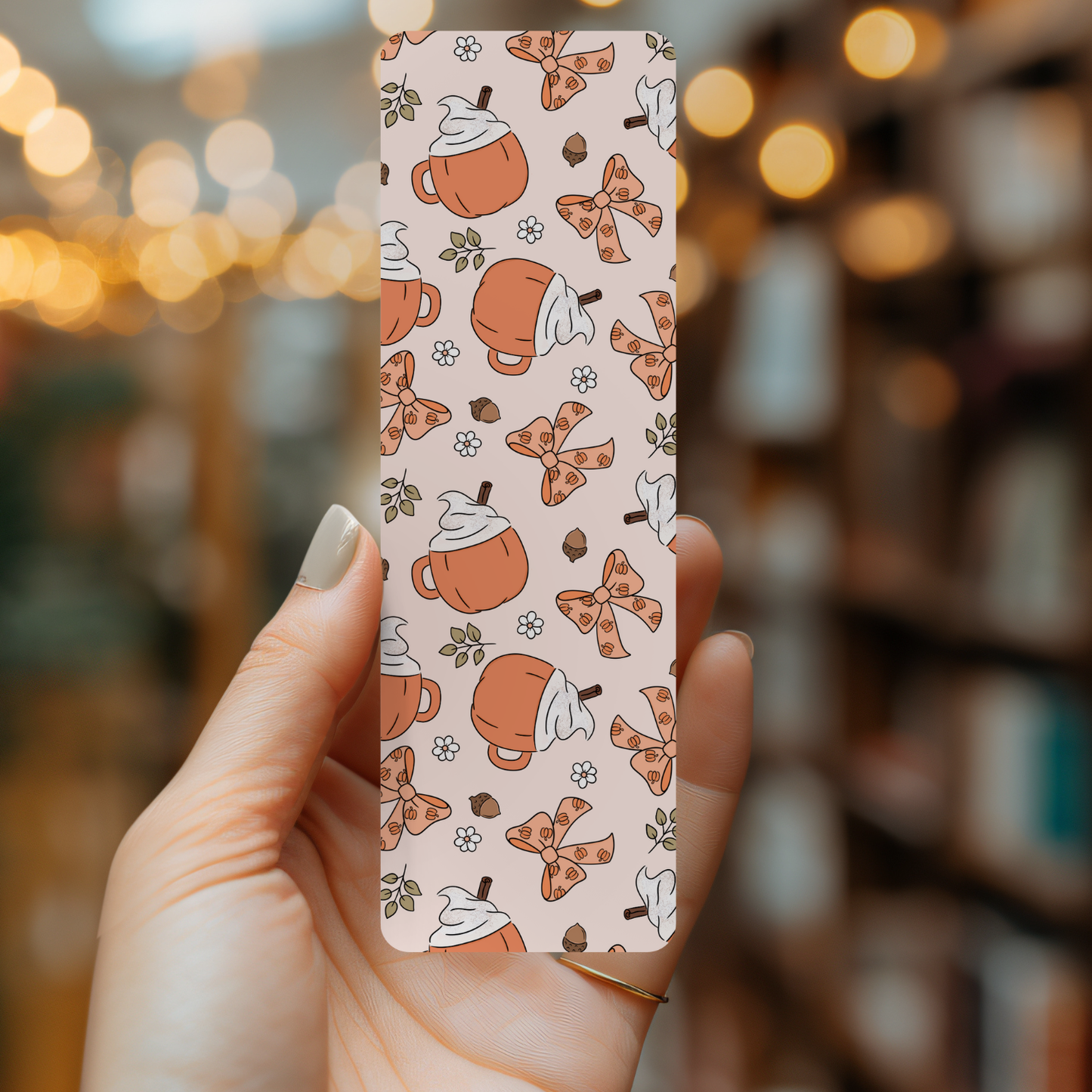 Cozy Autumn Mugs Bookmark