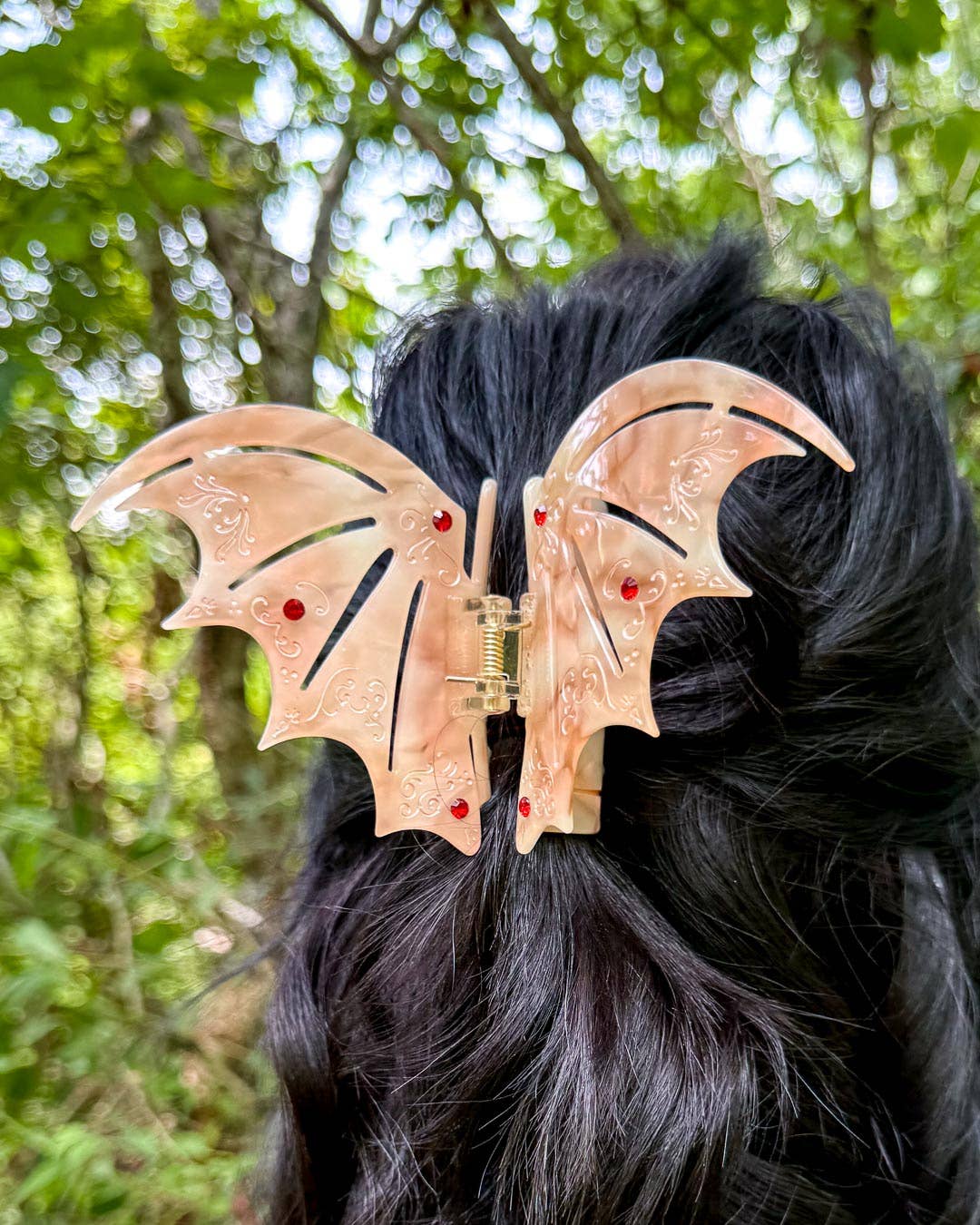 Bat Boys Hair Claw Clip - Pastel Red | Fantasy Gifts