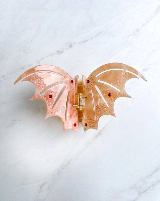 Bat Boys Hair Claw Clip - Pastel Red | Fantasy Gifts