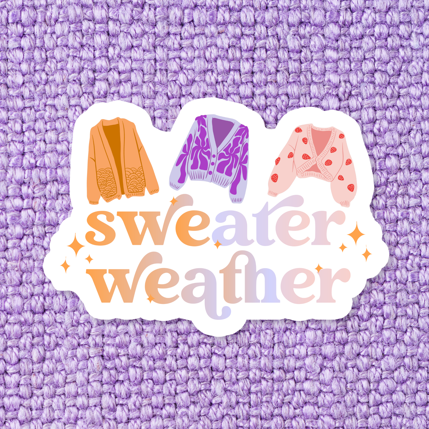 Sweater Weather Waterproof Vinyl Sticker