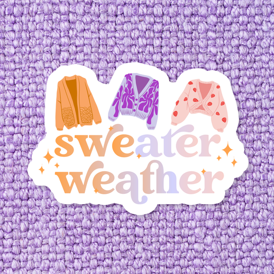 Sweater Weather Waterproof Vinyl Sticker